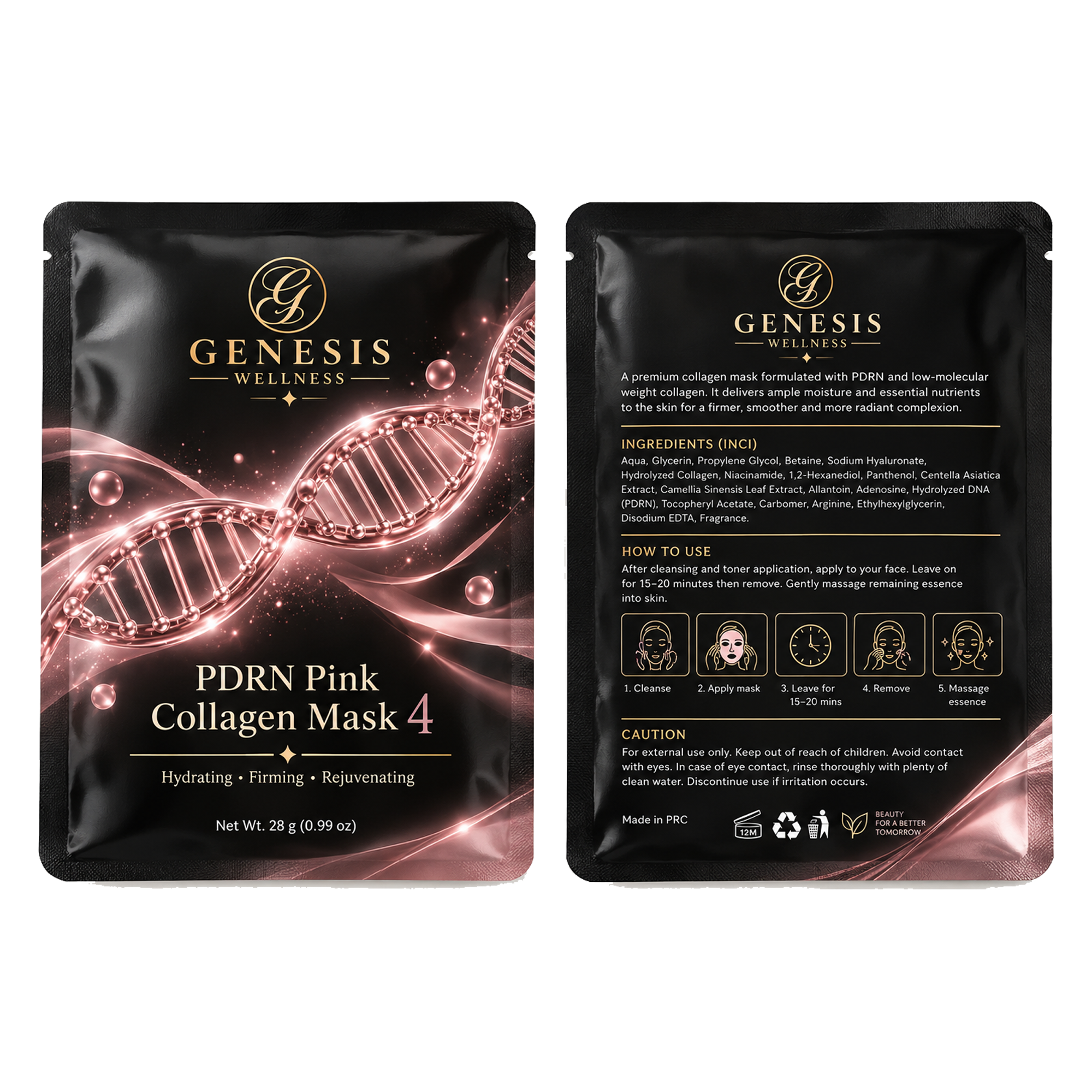 PDRN Pink Collagen Mask (4PK)